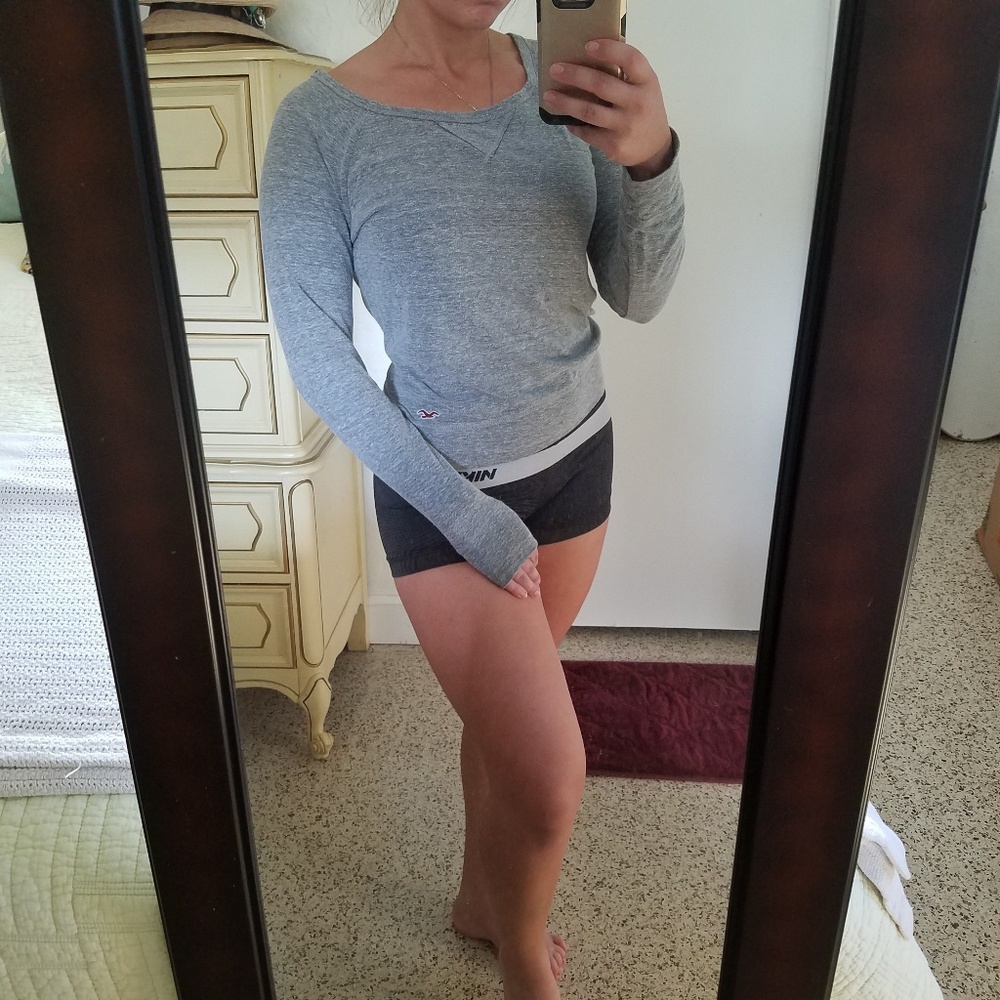 Grey Long Sleeve Hollister Tee